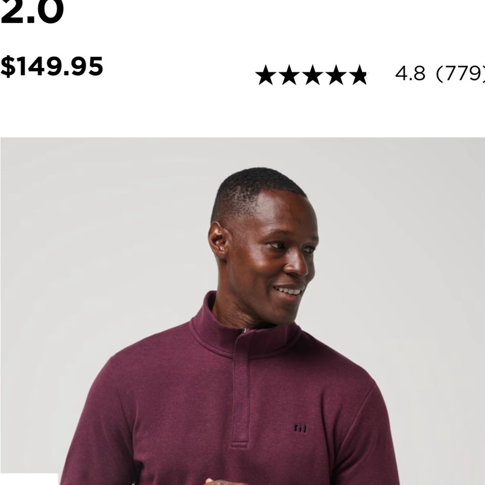Travis Mathew Men's Cloud Quarter-Zip Pullover